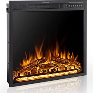 r.w.flame 37''electric fireplace insert, infrared electric fireplace, log and flame, 750w/1500w