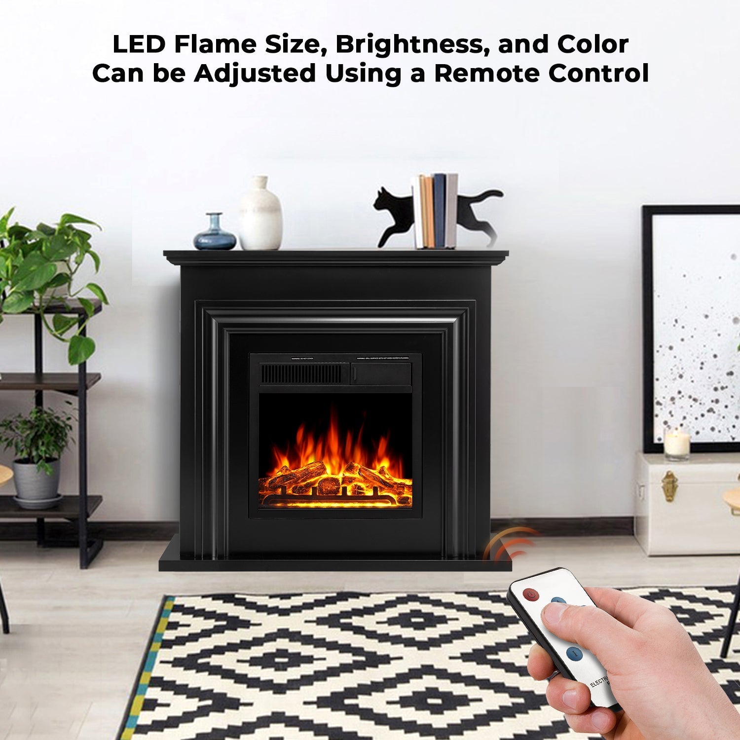 r.w.flame 36'' electric fireplace with mantel package,750 1500w