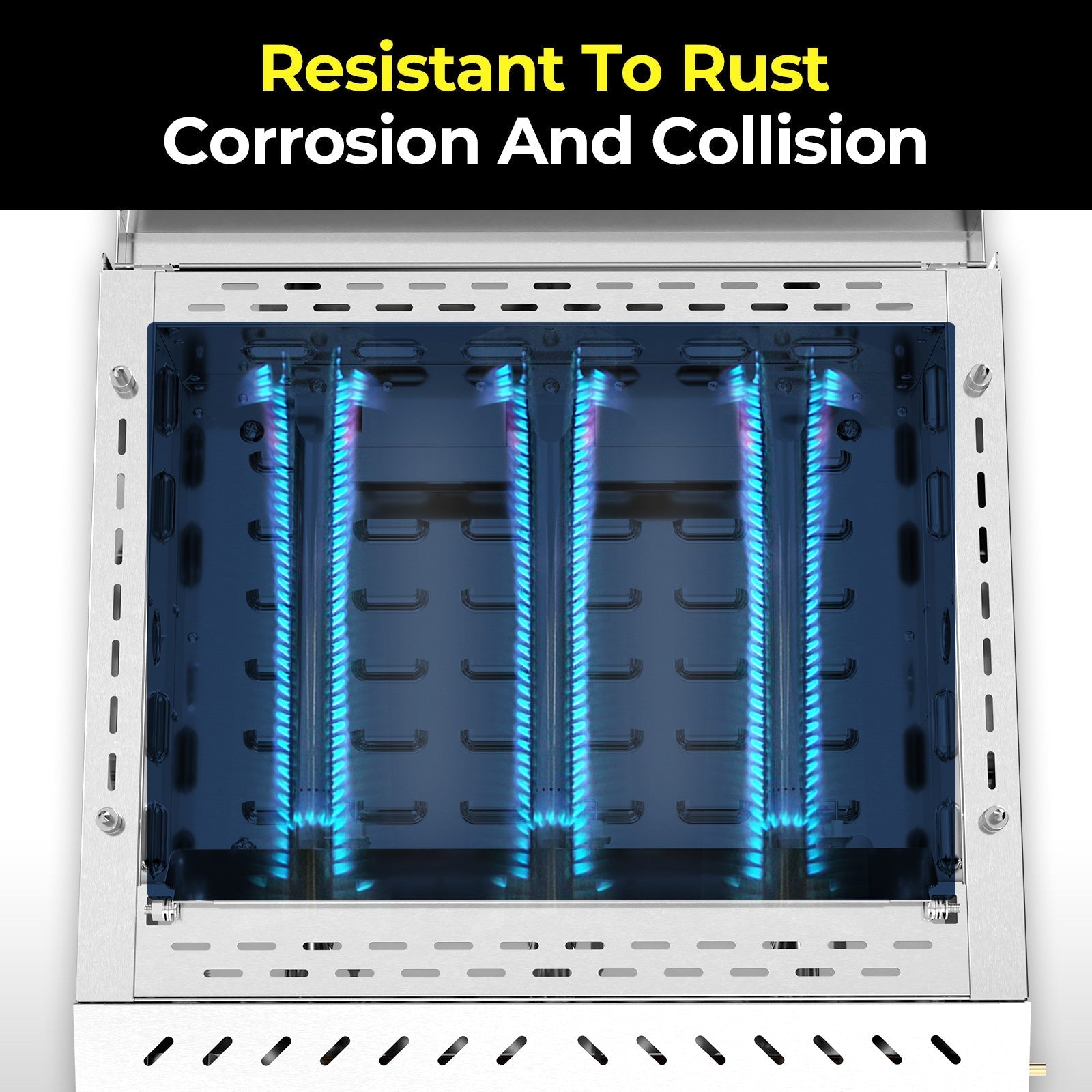 r.w.flame 3 burner 24000 btu stainless steel tabletop gas gril for bbq camping picnic