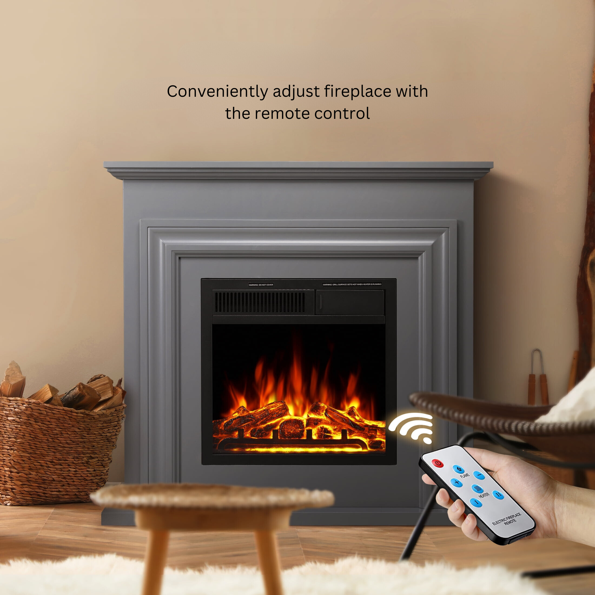 r.w.flame 36'' electric fireplace with mantel package,750 1500w