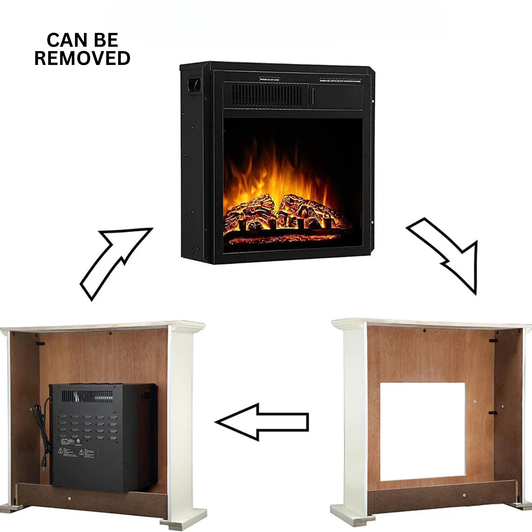 r.w.flame 36'' electric fireplace with mantel package,750 1500w